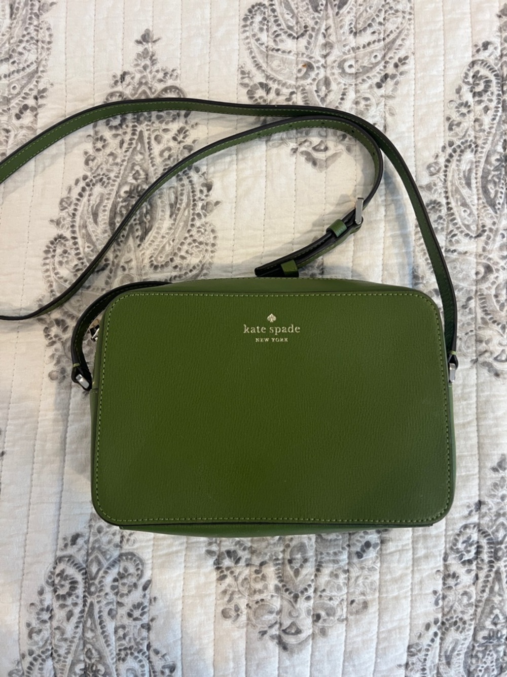 kate spade Olive Green Leather Crossbody Bag
